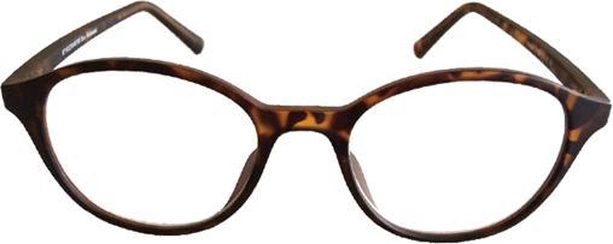 Fangle Biobased leesbril rond havanna +1.5 | Gerecycled | Leesbril | Unisex | Hip | Modern