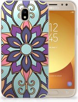 Geschikt voor Samsung Galaxy J5 2017 TPU Hoesje Design Purple Flower