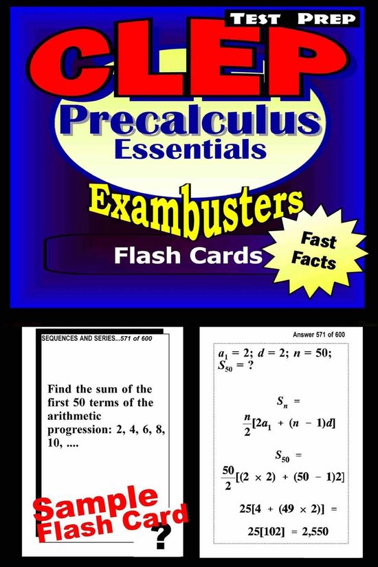 Exambusters CLEP - CLEP Precalculus Test Prep Review--Exambusters Flash Cards