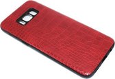 Xssive Hard Back Cover Case voor Samsung Galaxy S8 Plus G955 - Croco Print - Rood