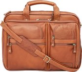 Cortez Colombian Leather Laptop Businesstas met Dubbele hendel (87801 CG)