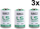 3 Stuks - SAFT LS14250 / 1/2AA Lithium batterij 3.6V