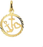 Pendentif Huiscollectie Or jaune Faith, Hope And Love Taille diamant