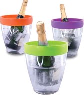 Pulltex ICE BUCKET Silicone transparant + paarse rand