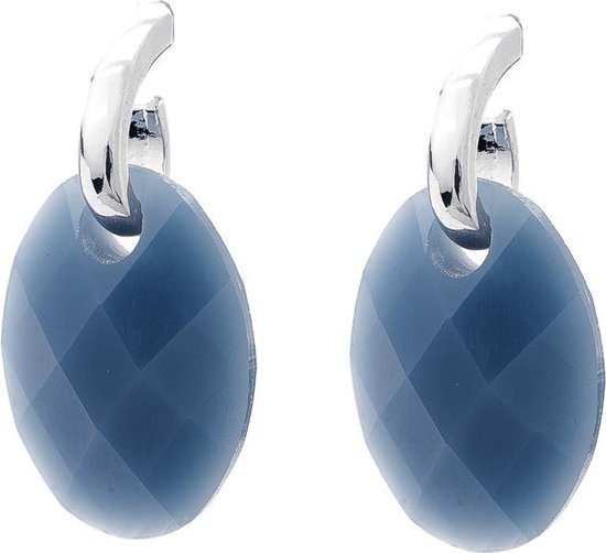 Viva fashion oorbellen, oorsteker met zilverkleur soft blauwe steen |  bol.com