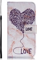 Shop4 - Samsung Galaxy S10e Hoesje - Wallet Case Love Hart Paars