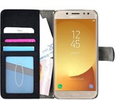 Zwart Pu Leder Wallet Bookcase Fashion Zwart Pu Leder Hoesje voor Samsung Galaxy J5 2017