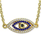Amanto Ketting Dora Gold - 316L Staal - Alziend Oog - 10x25mm - 45cm