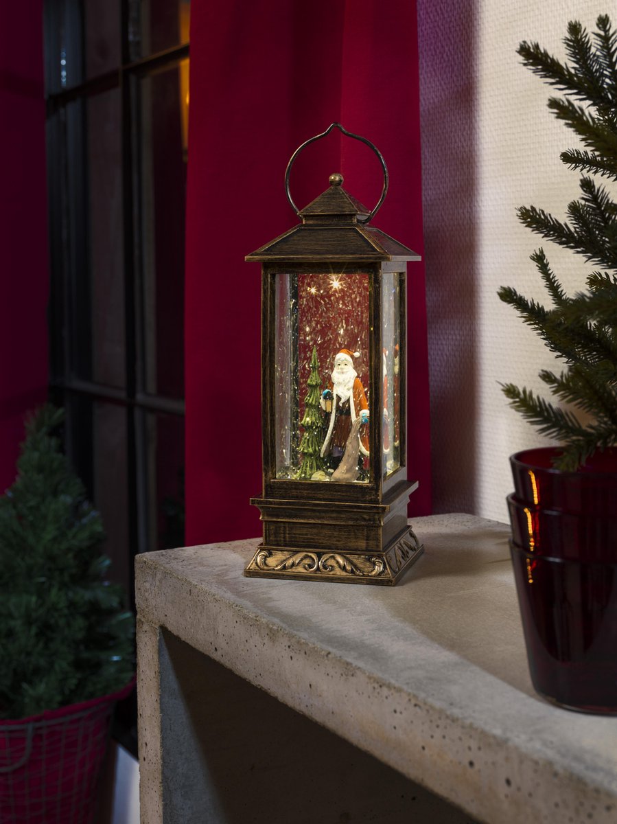 Konstsmide 2888 - Kerstdecoratie - 1 lamps LED sneeuwlantaarn met kerstman - 11x27 cm - op batterij - voor binnen - warmwit – foto 7