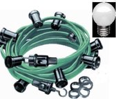 stagesupplies Lichtsnoer Prikkabel feestverlichting 40 meter + witte LED lampen