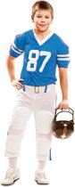 VIVING COSTUMES / JUINSA - Blauw American Football kostuum voor jongens - 140/152 (10-12 jaar)