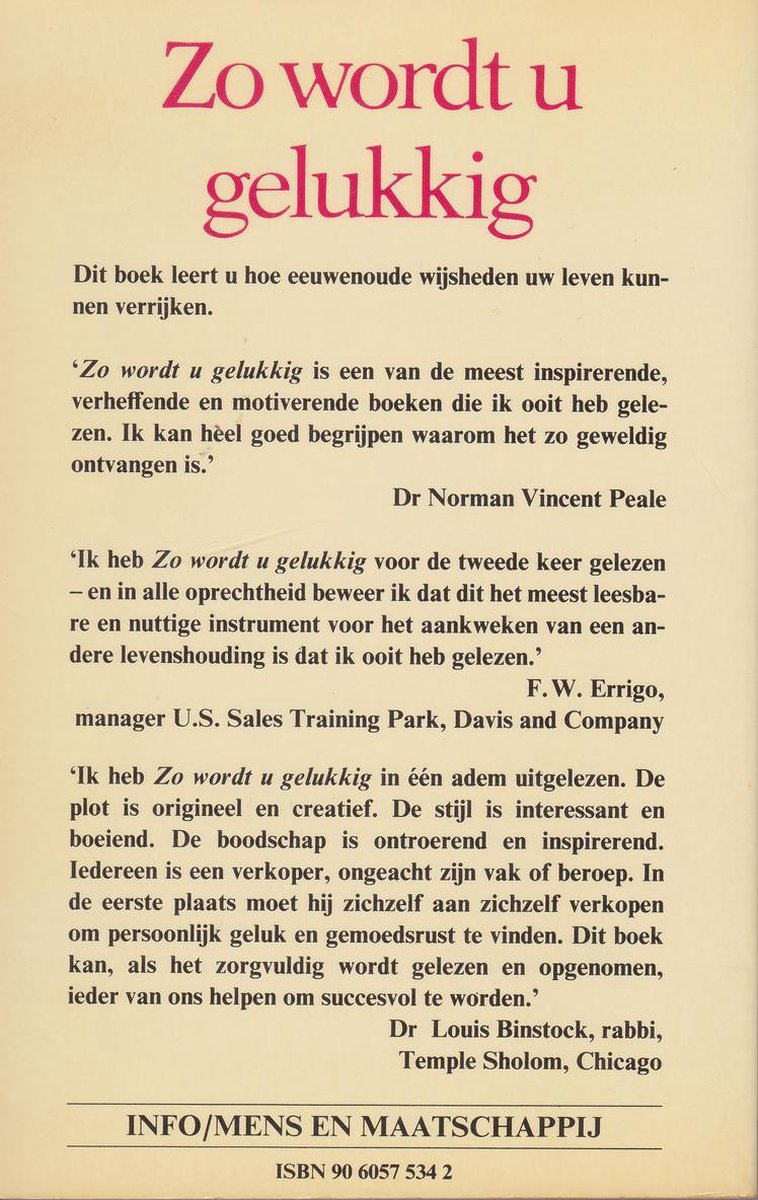 Zo Wordt U Gelukkig Mandino Boeken Bol Com Zo Wordt U Gelukkig Mandino Boeken Bol Com