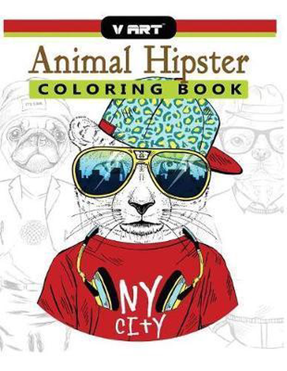 Animal Hipster Coloring Book - V Art