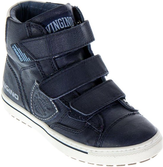 Vingino Dave Velcro Sneakers - Maat 28 - Jongens - blauw/wit | bol.com