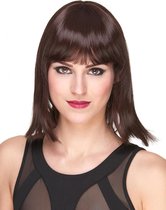 STYLER - Luxe donkerbruine pruik voor vrouwen - Pruiken