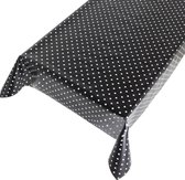 Afwasbaar tafelzeil Dots Zwart - 140x170cm