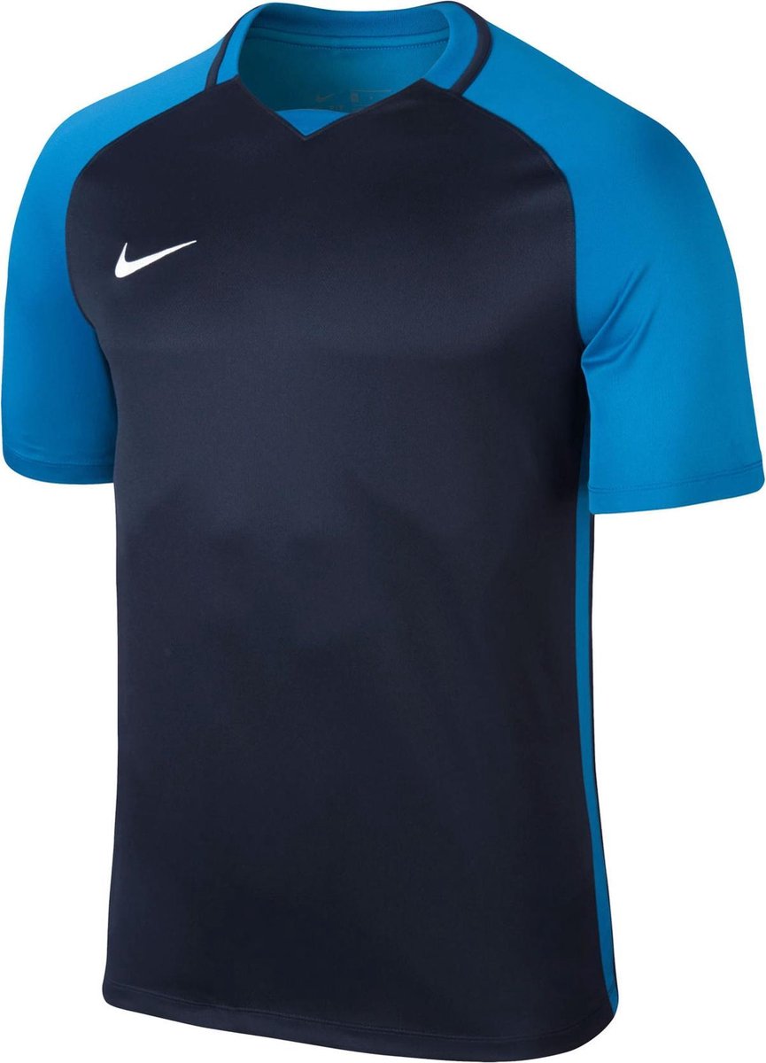 Nike Dry Team Trophy III  Sportshirt - Maat 152  - Unisex - donker blauw/blauw Maat L-152/158
