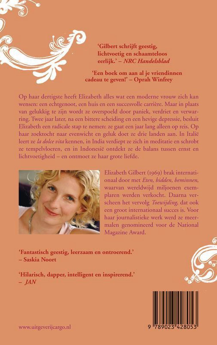 Eten, bidden, beminnen - back cover
