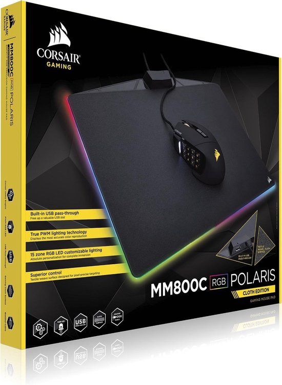 Corsair MM800 RGB Polaris - Cloth Edition - Gaming Muismat | bol.com