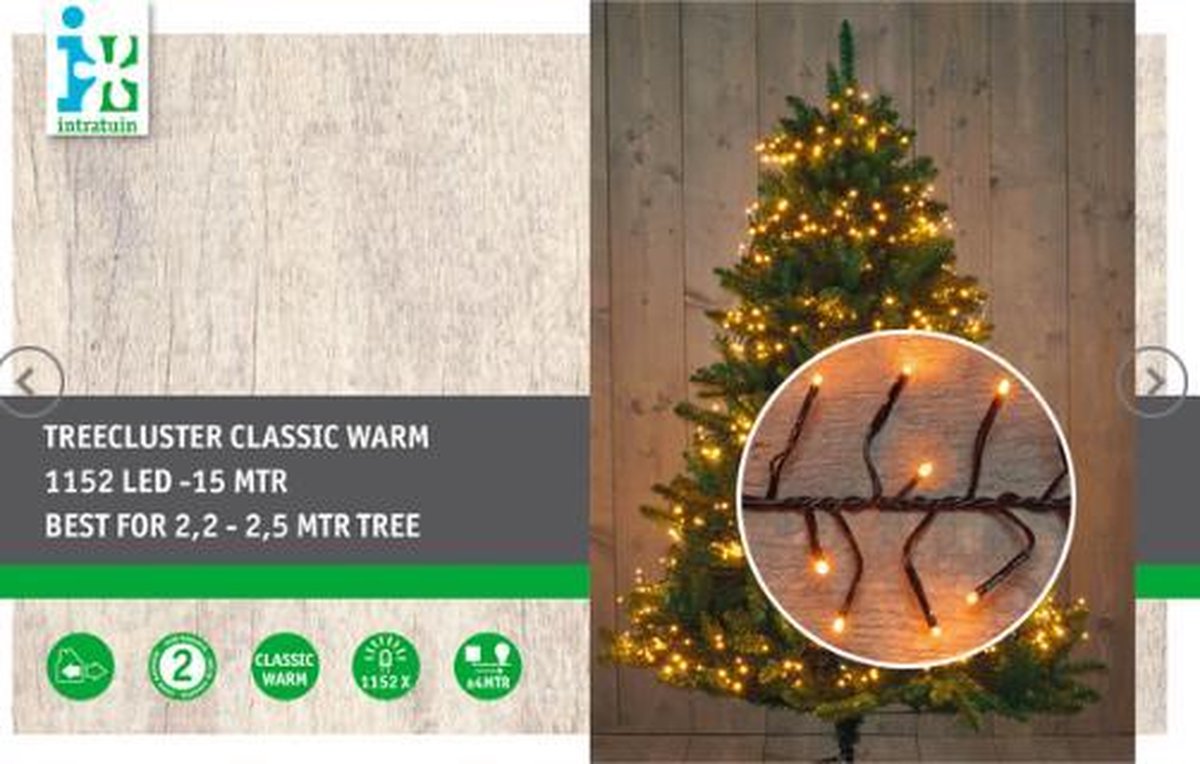 baan mineraal film Kerstboom verlichting of kerstboom lampjes - clusterverlichting - classic  warm - 15 m... | bol.com