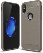 Armor Brushed TPU Hoesje iPhone X - Grijs