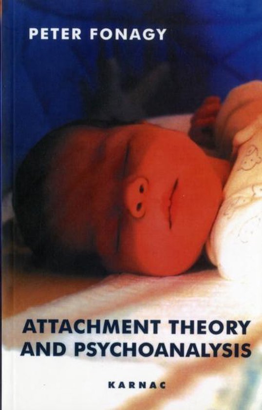 Livre 'Attachment Theory and Psychoanalysis' par Peter Fonagy. Un bébé est au premier plan, le titre et l'auteur sont bien visibles.