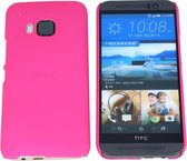 HTC one M9 Hard Case Hoesje Neon Roze Pink
