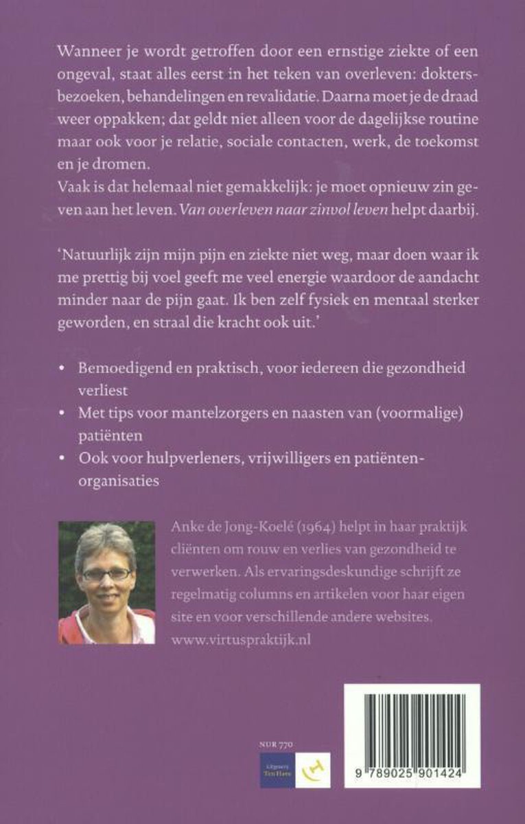 Van overleven naar zinvol leven - back cover