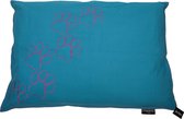 Lex & Max Happy Feet - Hondenkussen - Rechthoek - Aqua/Fuchsia - 100x70cm