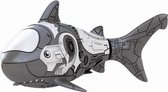 ROBOFISH ROBOTVIS MET kasteel EN 2 STUKKEN KORAAL grijs