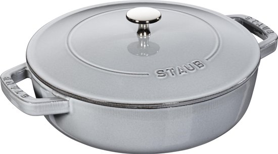 Staub sauteerpan met Chistera drop structure - 24 cm - grafietgrijs