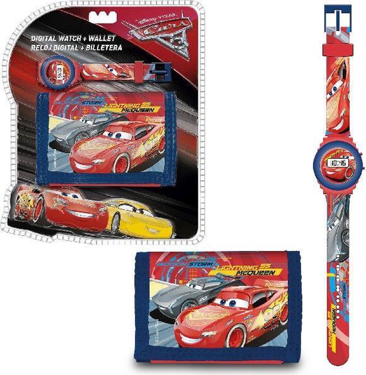 Cars 3 Horloge + Portemonnee