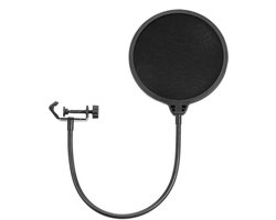 Pop Filter - Pop Shield - Popkiller - Microfoon - Studio - Speaker - Zwart - 1 stuk