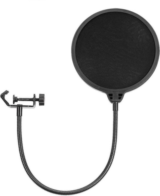Pop Filter - Pop Shield - Popkiller - Microfoon - Studio - Speaker - Zwart  - 1 stuk | bol.com