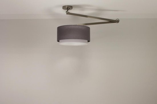 versieren helemaal Danser Plafondlamp / Hanglamp ROBUSTO 1-lichts | kap 1573 antraciet | bol.com