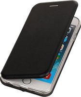 Zwart Premium Folio leder look booktype smartphone hoesje voor Apple iPhone 6 / 6s