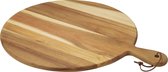 Dagelijkse Kost Snijplank - Ronde serveerplank - Acaciahout - Met handvat en koord - 50x40x1.8cm