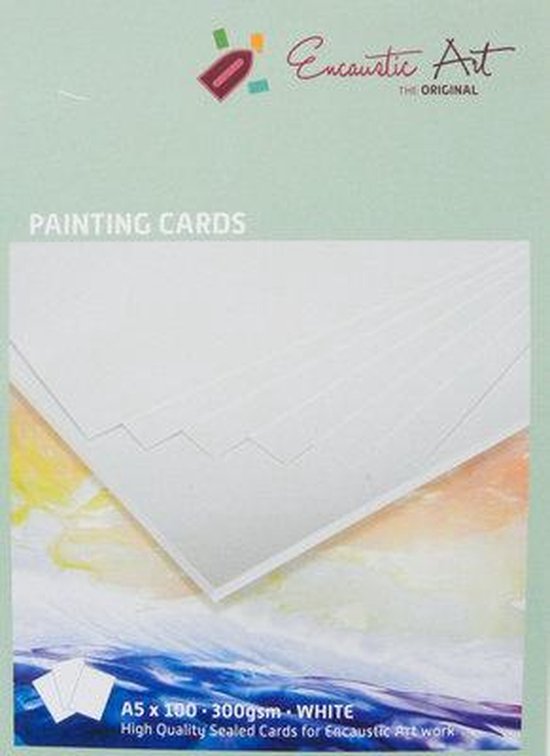 Papier cartonné encaustique A6 100pcs blanc