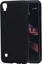 TPU Backcover Case Hoesje voor LG X Style K200 Zwart