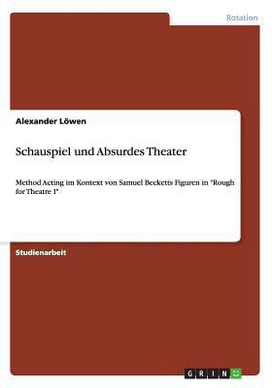 Schauspiel und Absurdes Theater - cover