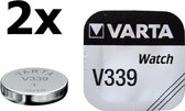 2 Stuks - Varta V339 11mAh 1.55V knoopcel batterij