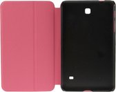 Frosted structuur Flip lederen hoesje met houder voor Samsung Galaxy Tab 4 8.0 / T330 (roze)