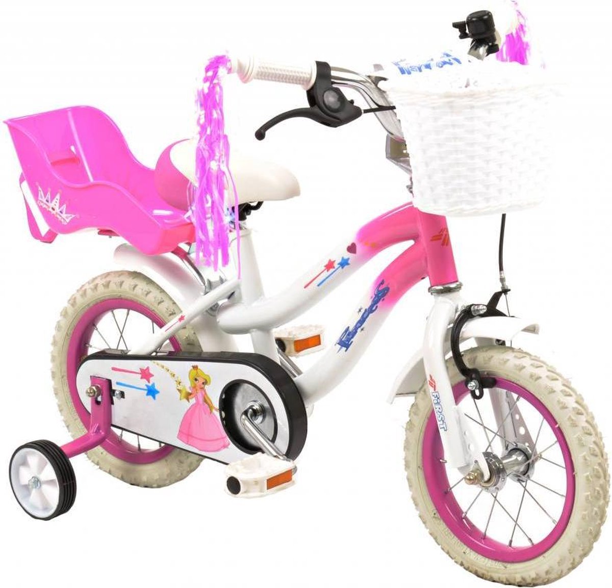 Meisjesfiets 12 inch Princess met Poppenzitje (1272) - Meisjesfiets