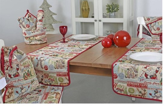 Aan het liegen elegant Vader Kerstkleed - Gobelin - Rendier - Vierkant - 100 x 100 cm | bol.com