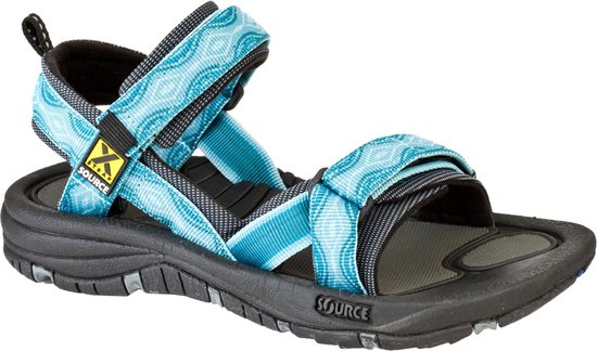 Source Classic Sandaal dames Wandelsandalen Maat 37 Vrouwen blauw wit zwart bol