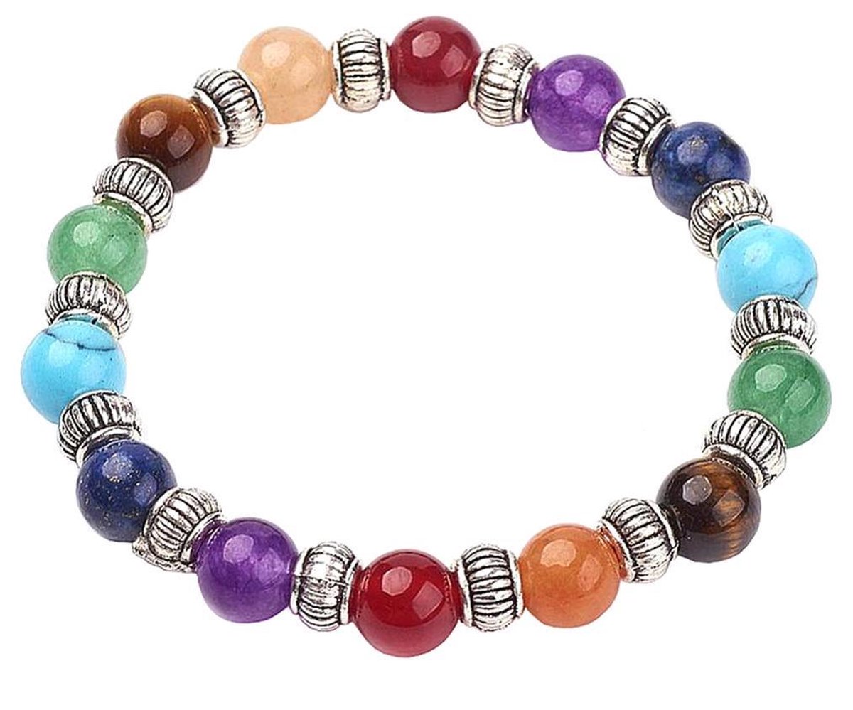 Edelstenen armband Mix Gemstone Silver