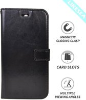 Huawei P10 lite portemonnee hoesje - Zwart
