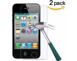 iPhone 4 / 4S 1 + 1 GRATIS Glazen tempered glass / Screen protector 2.5D 9H (0.3mm)