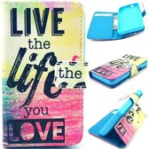 iCarer Live the life wallet case hoesje LG K4 2017