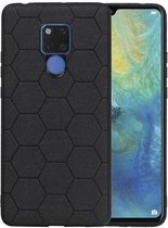 Hexagon Hard Case - Telefoonhoesje - Backcover Hoesje - achterkant hoesje - Geschikt voor Huawei Mate 20 X - Zwart